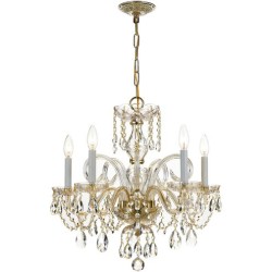 Crystorama Traditional Crystal Chandelier 1005-PB-CL-MWP