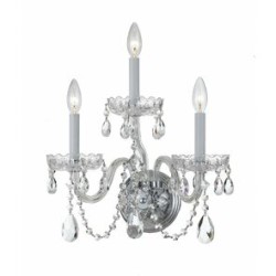 Crystorama Traditional Crystal Sconce 1033-CH-CL-MWP