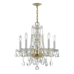 Crystorama Traditional Crystal Chandelier 1061-PB-CL-MWP