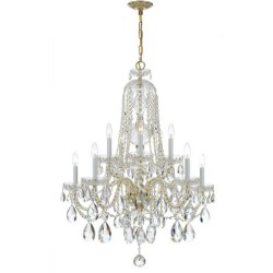 Crystorama Traditional Crystal Chandelier 1110-PB-CL-MWP