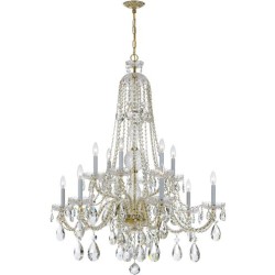 Crystorama Traditional Crystal Chandelier 1112-PB-CL-MWP