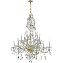 Crystorama Traditional Crystal Chandelier 1114-PB-CL-MWP