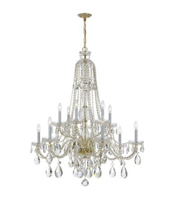 Crystorama Traditional Crystal Chandelier 1114-PB-CL-MWP