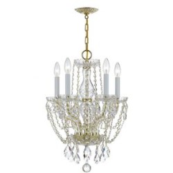 Crystorama Traditional Crystal Mini Chandelier 1129-PB-CL-S