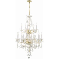 Crystorama Traditional Crystal Chandelier 1155-PB-CL-MWP