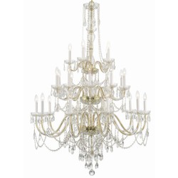 Crystorama Traditional Crystal Chandelier 1156-PB-CL-MWP