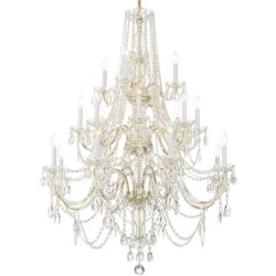 Crystorama Traditional Crystal Chandelier 1157-PB-CL-MWP