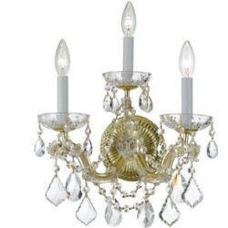 Crystorama Maria Theresa Sconce 4403-GD-CL-MWP