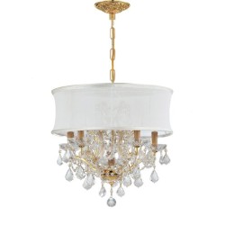 Crystorama Brentwood Chandelier 4415-GD-SMW-CLM