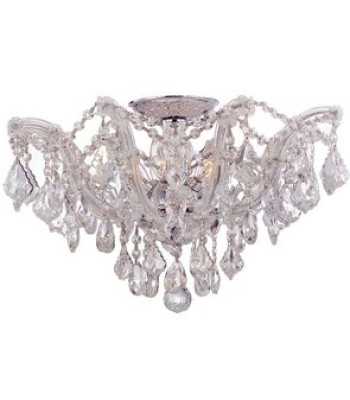 Crystorama Maria Theresa Semi Flush 4437-CH-CL-MWP