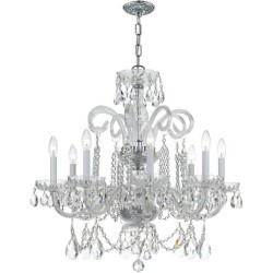 Crystorama Traditional Crystal Chandelier 5008-CH-CL-SAQ