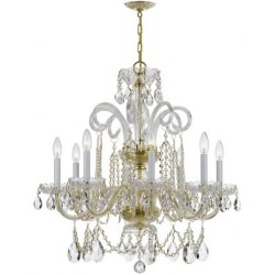Crystorama Traditional Crystal Chandelier 5008-PB-CL-MWP