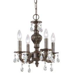 Crystorama Paris Market Mini Chandelier 5024-VB-CL-SAQ