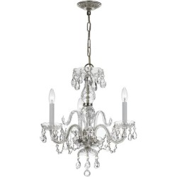 Crystorama Traditional Crystal Mini Chandelier 5044-CH-CL-MWP