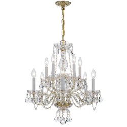 Crystorama Traditional Crystal Chandelier 5080-PB-CL-I