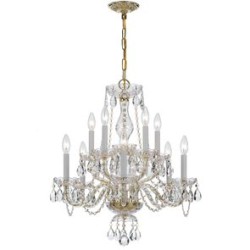 Crystorama Traditional Crystal Chandelier 5080-PB-CL-MWP