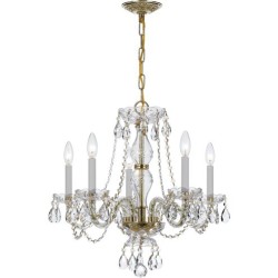 Crystorama Traditional Crystal Chandelier 5085-PB-CL-MWP