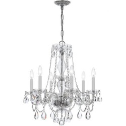 Crystorama Traditional Crystal Chandelier 5086-CH-CL-MWP