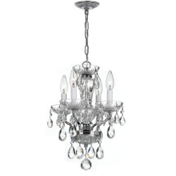 Crystorama Traditional Crystal Mini Chandelier 5534-CH-CL-MWP