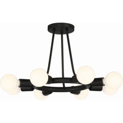 Crystorama Dakota Semi Flush 9043-BK