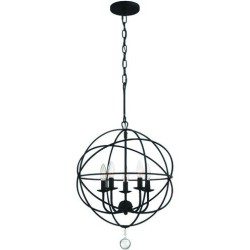 Crystorama Solaris Mini Chandelier 9224-BK