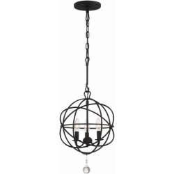 Crystorama Solaris Mini Chandelier 9225-BK
