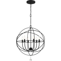 Crystorama Solaris Chandelier 9228-BK