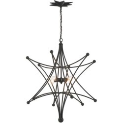 Crystorama Astro Chandelier 9236-BK