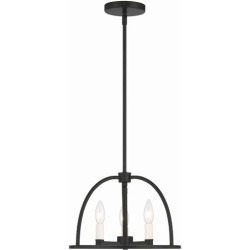 Crystorama Abbott Mini Chandelier ABB-3003-BK
