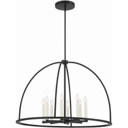 Crystorama Abbott Chandelier ABB-3008-BK