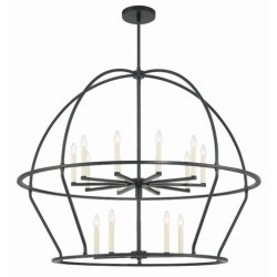 Crystorama Abbott Chandelier ABB-3029-BK