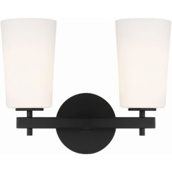 Crystorama Colton Bathroom Vanity Light COL-102-BK