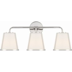 Crystorama Fulton Bathroom Vanity Light FUL-913-PN
