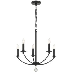 Crystorama Mila Chandelier MIL-8005-BK