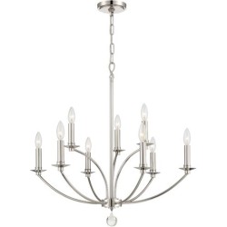 Crystorama Mila Chandelier MIL-8009-PN