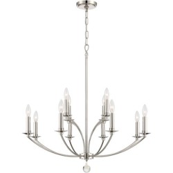 Crystorama Mila Chandelier MIL-8012-PN
