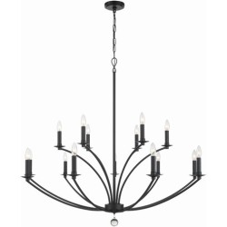 Crystorama Mila Chandelier MIL-8015-BK