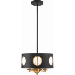 Crystorama Odelle Mini Chandelier ODE-700-BK-GA