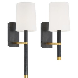 Crystorama Weston Sconce WES-9901-BK-GA