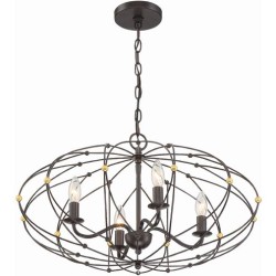 Crystorama Zucca Chandelier ZUC-A9034-EB-GA