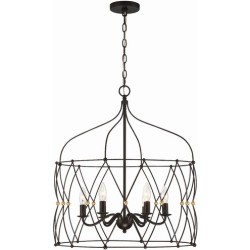 Crystorama Zucca Chandelier ZUC-A9035-EB-GA