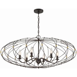 Crystorama Zucca Chandelier ZUC-A9036-EB-GA