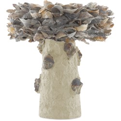 Currey Oyster Shell Bird Bath 1200-0052