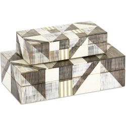 Currey Modernist Bone and Horn Boxes 1200-0370