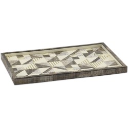 Currey Modernist Bone and Horn Tray 1200-0371