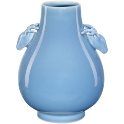 Currey Sky Blue Deer Handles Vase 1200-0607