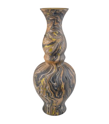 Currey Brown Marbleized Double Gourd Vase 1200-0730