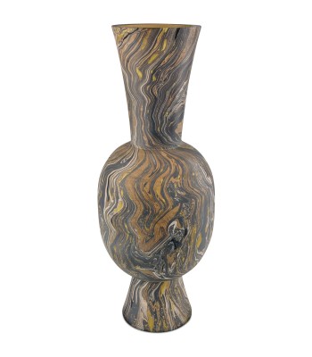 Currey Brown Marbleized Vase 1200-0731