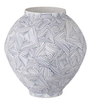Currey Blue Zag Vase 1200-0867