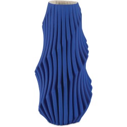 Currey Blue Pleat Vase 1200-0892
